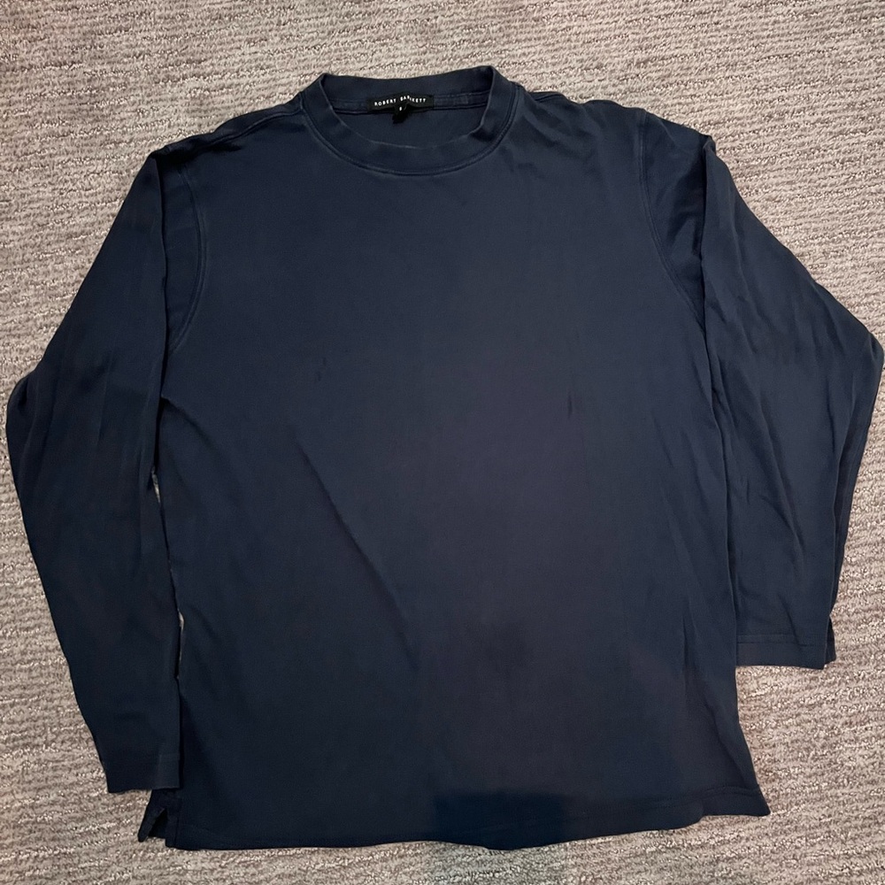 Robert Barakett long sleeve crew neck shirt Pima Cotton S